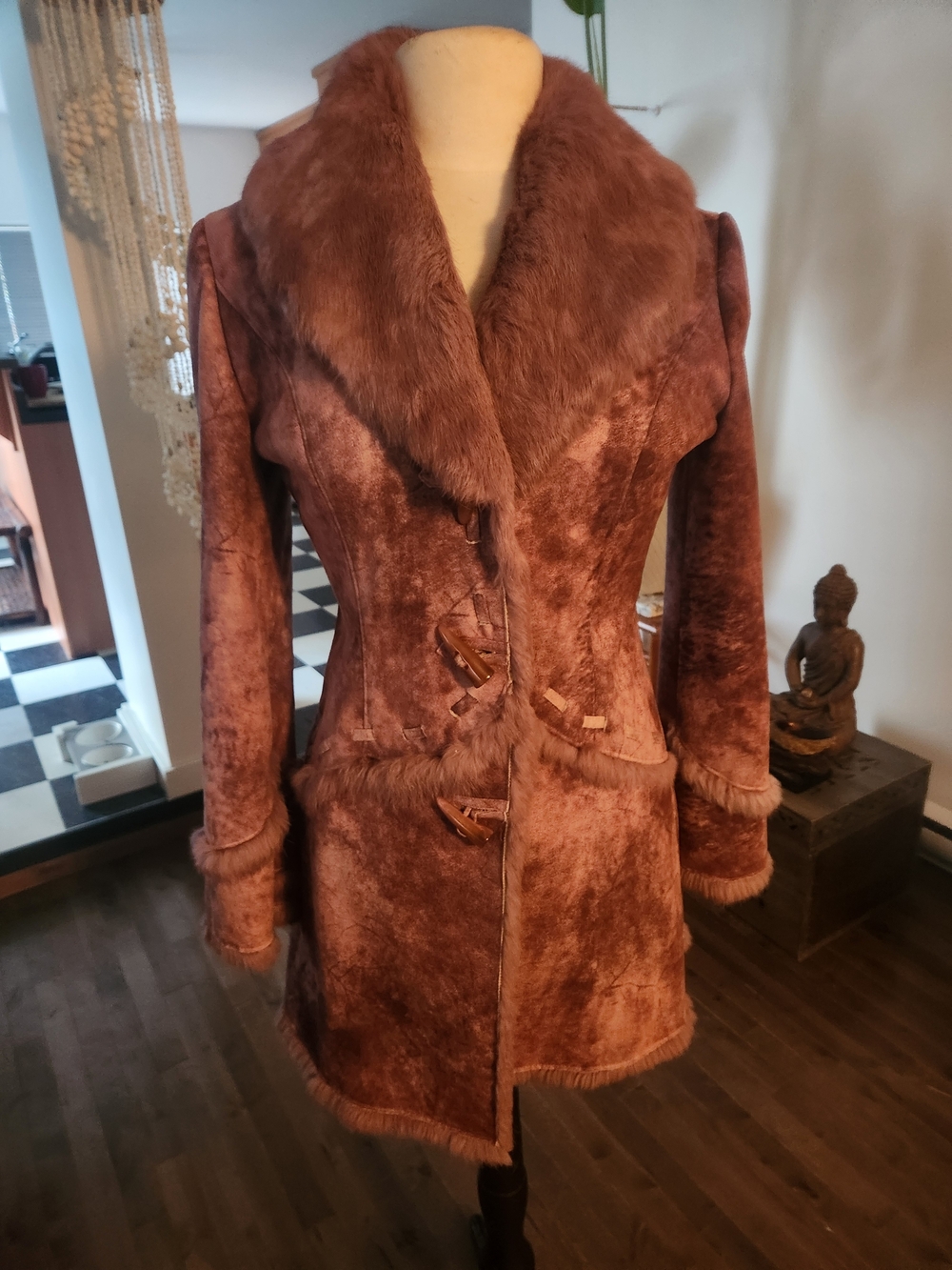 Genuine Pink Fur Coat